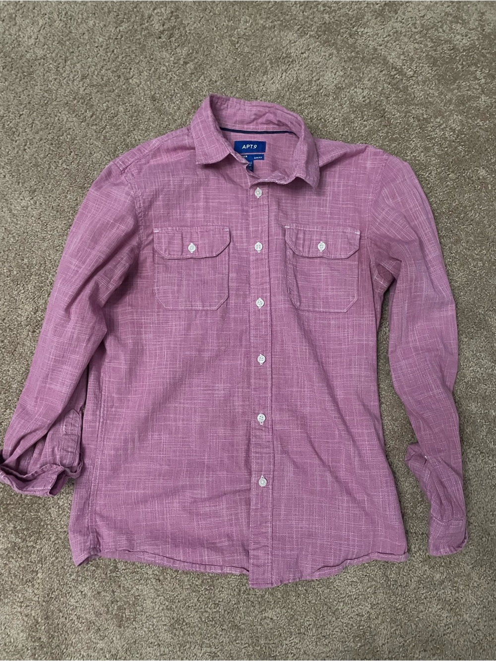 Apt. 9 Men's Heathered Pink Button-Down Shirt